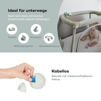 Babymoov YOO GO PLUS Bébiőr Kamerával - 5 Colos Képernyő, 10 Órás Akkumulátor, Éjjellátó Funkció, Alvástechnológia, Zöld 4
