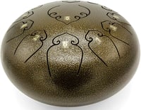 Amkoskr 30 cm-es C-dúr Acélnyelv Dob 13 Hangú Kávébarna HandPan Ütőkkel és Táskával 2