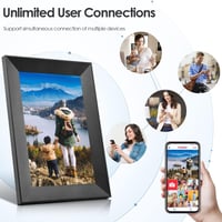 Yontwe 10" Digitális WiFi Képkeret - 1920x1200 Érintőkijelző, 16GB Tárhely, Fotó/Videó/Zene Lejátszás, Azonnali Megosztás Okostelefonról 4