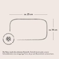 Olívafa vágódeszka természetes széllel, 25 cm-es, kézműves sajt és antipasti tálalóként is használható, kézzel mosható, egyedi mintázatú 5