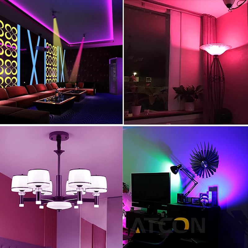 EXTRASTAR E27 Okos LED Izzó, WiFi Alexa Kompatibilis, 10W 1000LM, RGB Színváltós, Fényerőszabályozható, 2700K-6500K, Google Home Támogatás, 