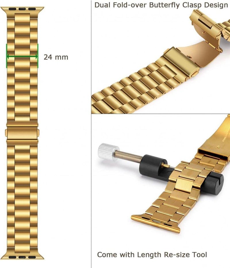 Apple Watch Prémium Acél Pánt - Kompatibilis Minden Sorozattal