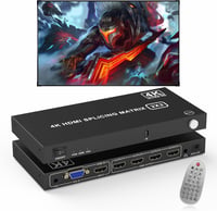 4K HDMI Videófal Vezérlő 2x2 - 8 Megjelenítési Mód, Távirányítóval 1