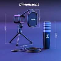TONOR RGB USB Gamer Mikrofon Szett Állvánnyal - PC, PS4, PS5 Kompatibilis 7