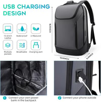 Bange üzleti hátizsák 15,6" laptophoz, USB-töltővel, vízálló 5