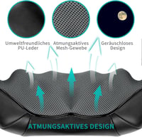 Nekteck Shiatsu Masszírozó Párna Melegítő Funkcióval - Nyak, Váll, Hát és Derék Masszázs Autóban és Irodában, Sebességszabályzóval, Fekete - Black 5