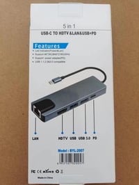 Macbook 5 az 1-ben USB-C Hub: 4K HDMI, Ethernet, 100W PD, iPad kompatibilis 9