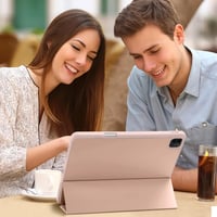 Vobafe iPad Pro 11" Védőtok 2018-2022 Modellekhez - TPU Rugalmas Hátlap, Ceruza Tartóval, Automatikus Alvás/Ébresztés Funkcióval - Rózsaaran 7