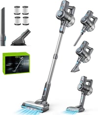 Oraimo 160W Vezeték Nélküli Porszívó Kivehető Akkumulátorral, 35 Perces Üzemidő, 6 az 1-ben Kézi Porszívó, Önálló Állvány, Kemény Padlóra és 1