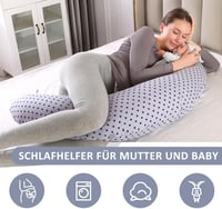 Chilling Home XXL 2 az 1-ben kék terhességi és szoptatós párna, levehető huzattal 2