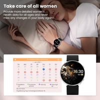 elfofle Okosóra Nőknek, Telefonos Funkcióval, 1,39" HD Érintőkijelző, IP67 Vízálló, 120 Sport Mód, Pulzusmérő, Menstruációs Követés (Fekete-Ezüst) 3