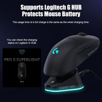 Logitech és Razer egér vezeték nélküli töltőállomás - Kompatibilis G Pro X, G903, G703, G502, DeathAdder V2 Pro 5