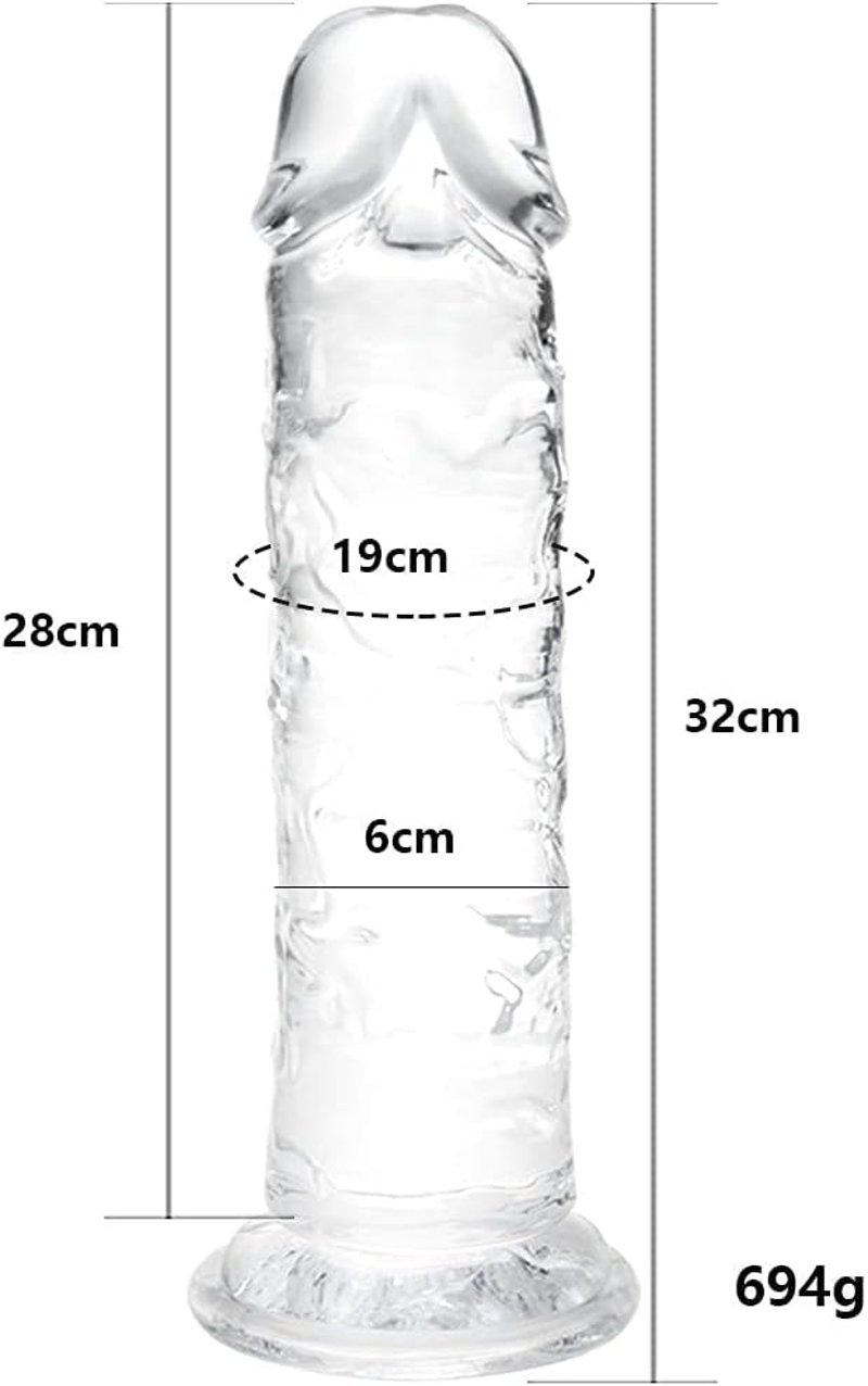 Óriás XXL realisztikus dildó 32 cm, tapadókorongos, férfiaknak és nőknek