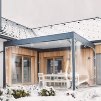 HIYOUGO átlátszó vízálló ponyva 2,4x2m, pavilonokhoz, erkélyhez, kerthez 4