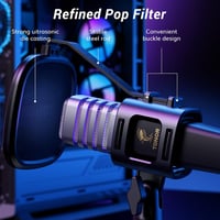 TONOR RGB USB Gamer Mikrofon Állvánnyal - Streaming, Podcast, PS4/PS5 Kompatibilis 5