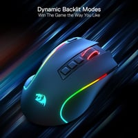 Redragon M612 PRO RGB Gamer Egér 8000 DPI Vezetékes/Vezeték Nélküli 9 Programozható Gombbal, 6 Háttérvilágítási Móddal, Bluetooth és 2.4G Ka 7