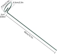 Reagia 40 cm-es acél növénytámasz, 10 db - virágokhoz, zöldségekhez 2