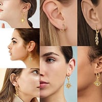 Divatos 7 Páros Fülbevaló Szett - Változatos Stílusok 4