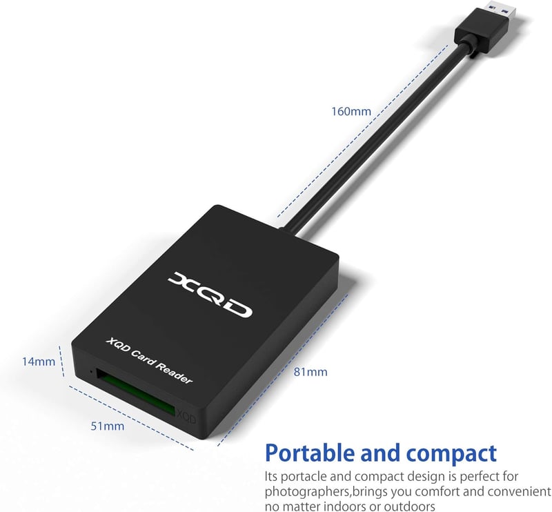 Cateck USB 3.0 XQD kártyaolvasó Sony G/M és Lexar XQD kártyákhoz