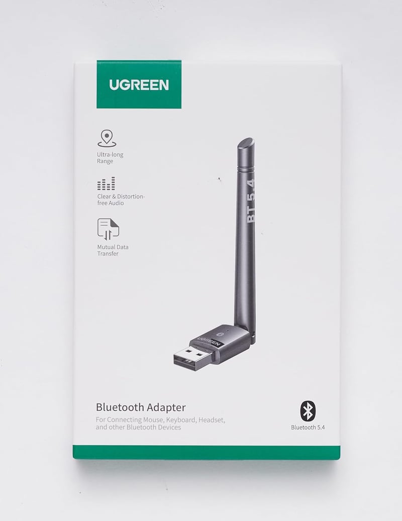 UGREEN Bluetooth 5.4 adapter PC-hez, nagy hatótávolságú USB dongle Windows 11/10/8.1-hez