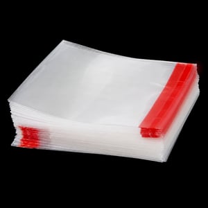 KINETOX celofánové vrecúška samolepiace 6x8 cm priehľadné uzatvárateľné plastové vrecká na sušienky a cukrovinky — neúplný počet kusov (stav: pozri 2. obrázok)