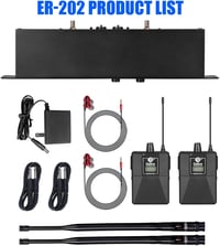 D Debra Audio PRO ER-202 UHF Dupla Csatornás Vezeték Nélküli Fülmonitor Rendszer Adóval és Vevővel Színpadi, Stúdió és Zenész Használatra 7