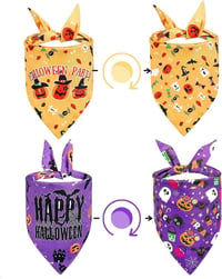 Tappancs Halloween Nyakkendő Szett Kutyáknak - 2db Kétoldalas Csokornyakkendő 1
