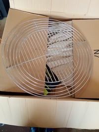 Cook'in garden Okrúhly krájací grilovací rošt, chrómovaná oceľ, 55 cm alebo 37 cm, sivý — vonkajší kovový krúžok na dvoch miestach previsnutý (stav: pozri 2. obrázok) 2