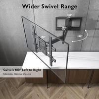 BONTEC TV Fali Tartó 32-70" Képernyőkhöz - Extra Hosszú 850mm Karos Konzol, 60kg Teherbírás, Dönthető, Forgatható, VESA 400x400mm 4