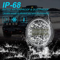 Dinfu 102W LED Munkalámpa Szett 2db - Univerzális Vízálló Fényszóró Traktorhoz, Terepjáróhoz, SUV, ATV, Teherautóhoz 12V/24V 15000LM IP67 4