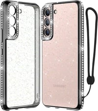 Samsung Galaxy S22 Csillámos Tok Kameravédővel és Strasszkövekkel 1
