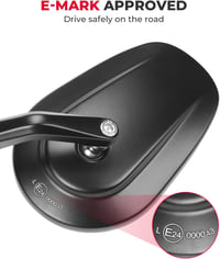Univerzális KEMIMOTO 360°-ban forgatható motorkerékpár tükör szett, 22mm-es kormányra 2