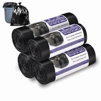 Saci pentru toaletă portabilă Zorplex 30L, negri, impermeabili, etanși, pentru camping și drumeții, 100 bucăți (set incomplet: lipsește 1 rolă) — set de 4 bucăți 1