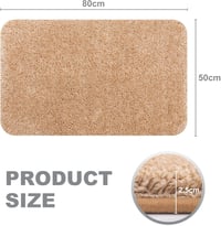 Cosy Homeer Bézs Mikroszálas Fürdőszobaszőnyeg 50x80cm - Csúszásmentes, Szuperpuha 2