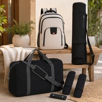 Set za putovanja i posao: 1x ruksak + 1x jastučići za ramena + 1x laptop ruksak + 1x putna torba + 1x remen 1