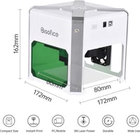 LaserPro K6 3W Mini Lézergravírozó Gép 80x80mm - Bluetooth, 0.05mm Pontosság, Fa, Bőr, Papír 2