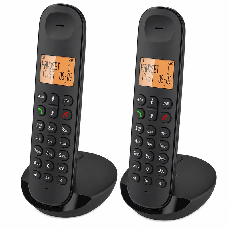 Bezdrôtový telefón Logicom ILOA 255T DECT, súprava Duo — chýbajú prepojovacie a napájacie káble (stav: pozri 2. obrázok)