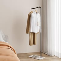 LOFTPLUS Modern Fém Ruhaállvány - Strapabíró Fekete Kabáttartó Állvány Ruháknak, Táskáknak és Cipőknek, Előszobába, Nappaliba, Hálószobába,  6