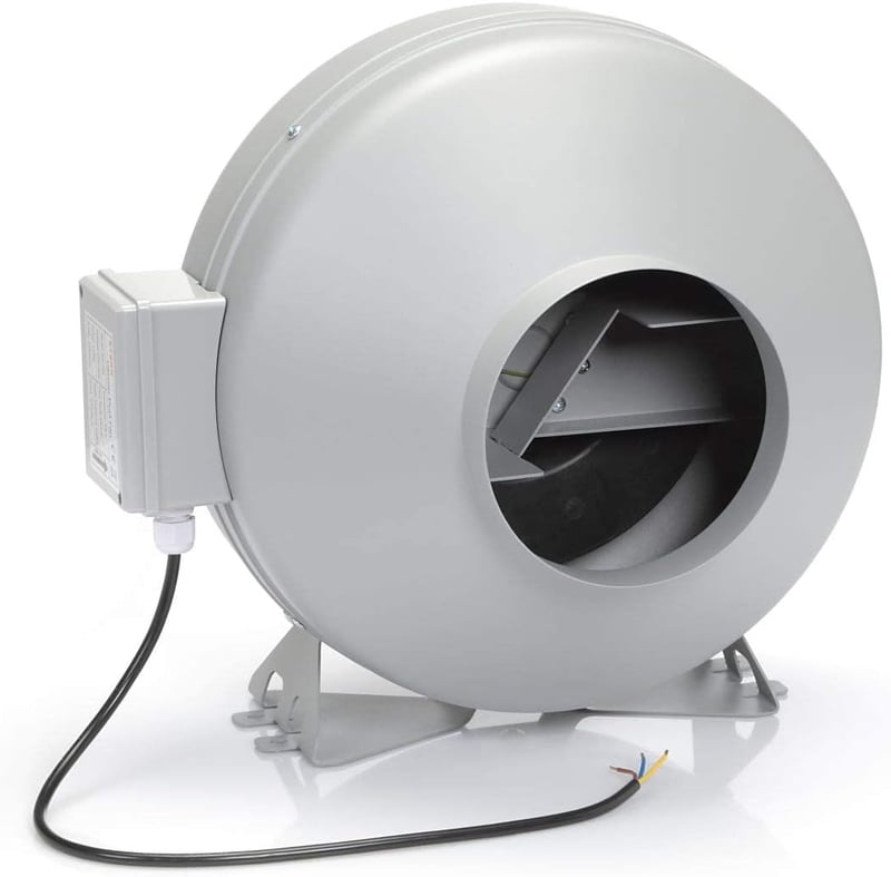 STERR IDC100 Ipari Radiál Csőventilátor 100 mm - 230V/51W Fémházas Elszívó Ventilátor 262 m³/h Légszállítással