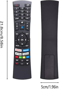 FOXRMT RC1822 Univerzális Távirányító Medion Ultra HD Smart TV-hez - Netflix és Prime Videó Gombokkal, 10m Hatótávolság, Előre Konfigurált,  2