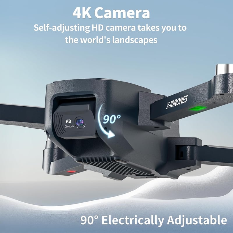 X-IMVNLEI GPS Drón 4K HD Dupla Kamerával, Kefe Nélküli Motor, 5GHz WiFi FPV, 20 Perces Repülési Idő, Automatikus Hazatérés