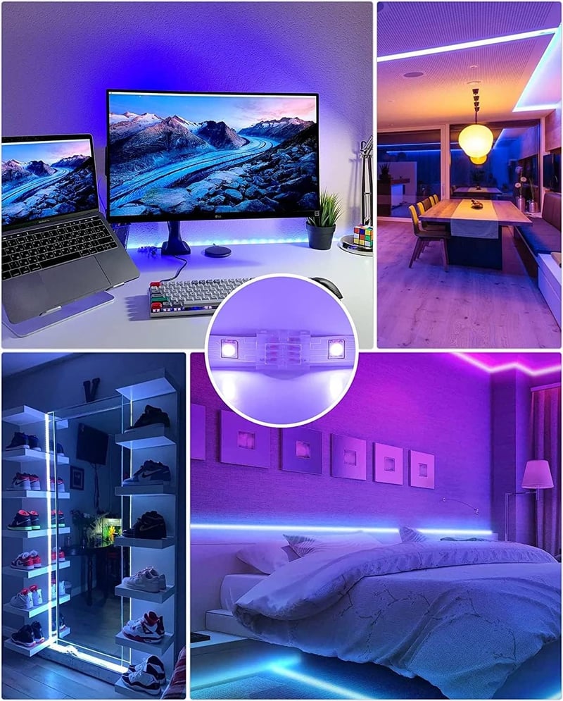 GTIWUNG 10 méteres LED hosszabbító kábel 4-tűs csatlakozóval, 5050 3528 2835 LED szalagokhoz, forrasztásmentes RGB kompatibilis DIY megoldás