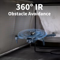 FAKJANK F407 Drón 4K Kamerával - 360° Akadályérzékelés, WiFi FPV Átvitel, Optikai Pozícionálás, Kezdőknek, 2 Akkumulátorral, Kék 3