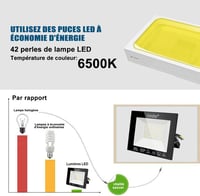 Extrastar LED Kültéri Reflektor 30W - IP65 Vízálló Biztonsági Világítás, 2550lm, 6500K Hideg Fehér, Kertbe, Teraszra (2 db) 6