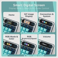 RK ROYAL KLUDGE S98 Mechanikus Billentyűzet Okos Kijelzővel, 96% Vezeték Nélküli, Bluetooth/2.4G/USB-C, Hot-Swap, Türkiz Zöld 3