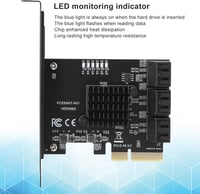 ASHATA PCIe 6 portos SATA 3.0 bővítőkártya SSD és HDD-hez 3