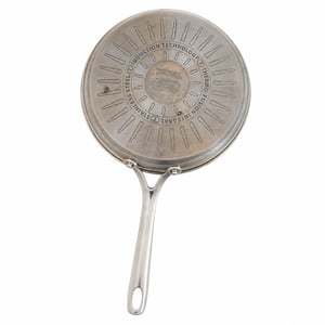 Tefal Jamie Oliver Cook's Direct On serpenyő 28 cm, indukciós, tapadásmentes, rozsdamentes acél, Thermo-Signal jelzővel, használt