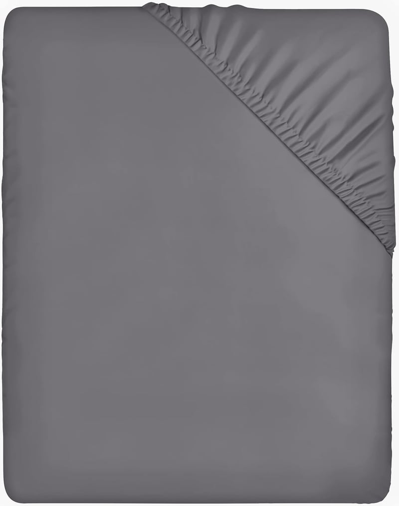 Utopia Bedding Szürke Mikroszálas Gumis Lepedő 200x200 cm - 35 cm Mély