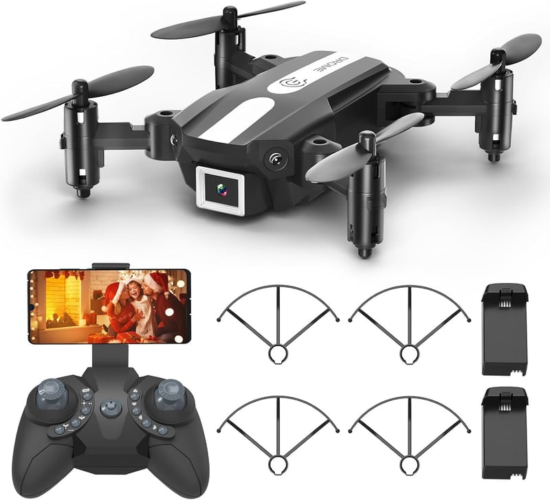 Wipkviey T25 Mini Drón 1080P Kamerával - Összecsukható RC Quadcopter FPV, 2 Akkumulátorral és Hordozható Táskával - Gyerekeknek és Kezdőknek