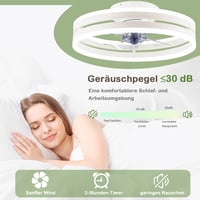 Revneey Mennyezeti Ventilátor Lámpával - 72W Szabályozható LED, Távirányítóval és Applikációval, 6 Sebességű, Időzítővel, Hálószobába, Nappa 15